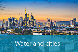 Water satellite site Button water and cities